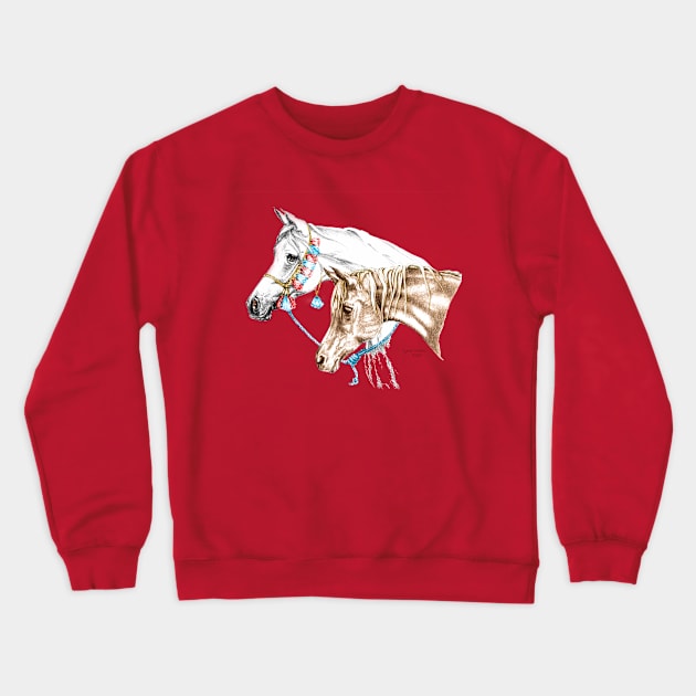 Morafic* and Moniet El Nefous. Arabian horses. Crewneck Sweatshirt by chepea2